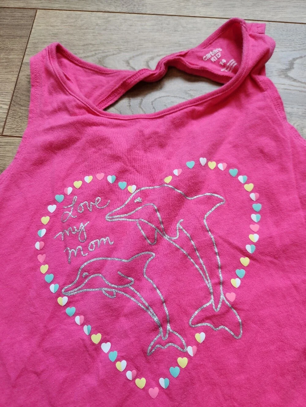 Size 14 Girls Dolphin Mom Tank top